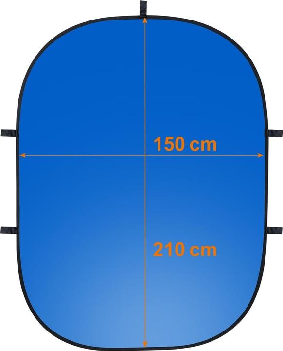 Immagine prodotto Walimex pro per sfondo piegato verde/blu, 150x210cm (210 cm, 200 cm)