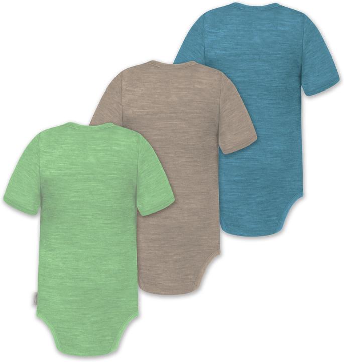 Produktbild Normani 3er Set Baby Merino Kurzarmbody „Tihoi" - 9319 (74)