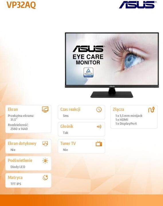 Produktbild ASUS TUF VP32AQ (2560 x 1440 Pixel, 31.50")