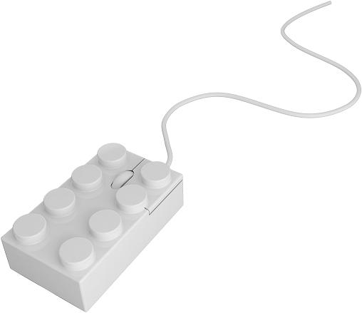 Image du produit Mustard Swag Brick Mouse, blanche (Filaire)