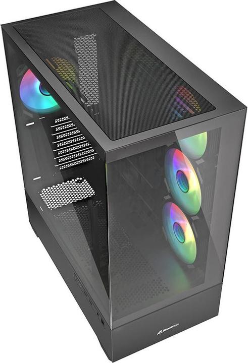 Actual product image Sharkoon AK6 RGB Black ATX (black) (mATX, ATX, Mini-ATX)