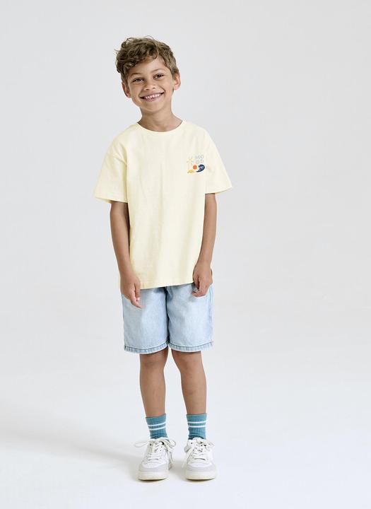 Image du produit Vertbaudet Jungen T-Shirt mit XL-Print hinten und Recycling-Baumwolle (158)