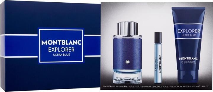Image du produit Montblanc Coffret Explorer Ultra Blue - 100 ml d'eau de parfum, 75 ml de spray de voyage, 100 ml de gel douche (Set parfum)