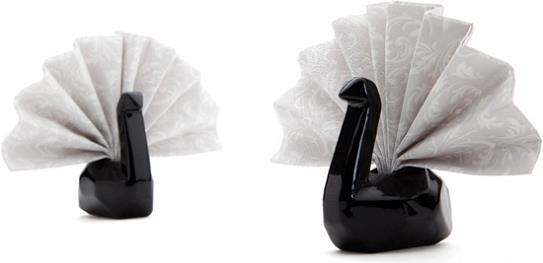 Monkey Business Napkin Swan Serviettenhalter, schwarz