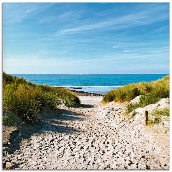 Image du produit Artland Tableau en verre Plage avec dunes de sable et chemin vers la mer T9EX (30x30 cm)