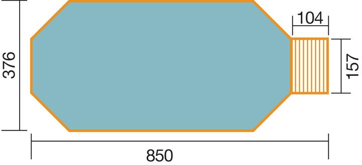 Produktbild Weka Holzbau Massivholzpool (850 x 376 x 116 cm)
