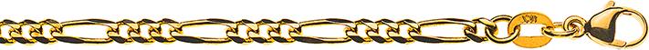 Natsumi Schmuck Halskette Gelbgold 18K/750 Figaro 2.9mm (750/18 K Gelbgold)