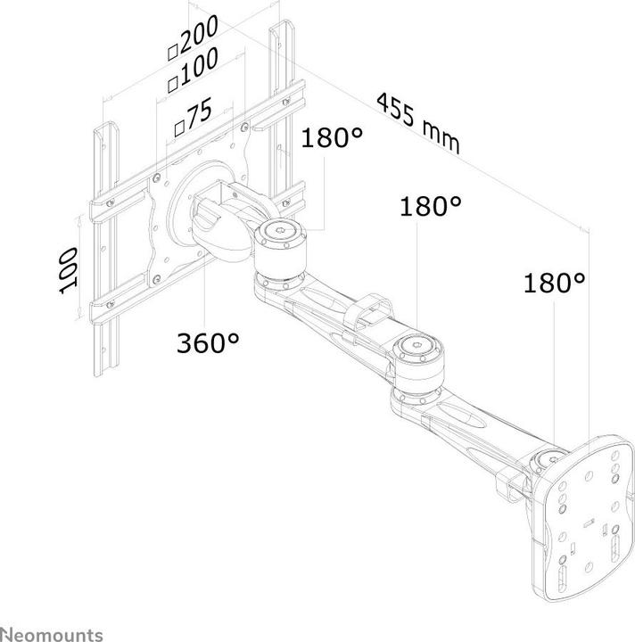Produktbild Neomounts FPMA-W935, 10-40", 20kg nutzlast, drehbar (Wand, 40")
