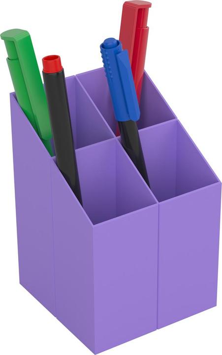 Actual product image Ico Square desk organiser, 4 compartments, purple