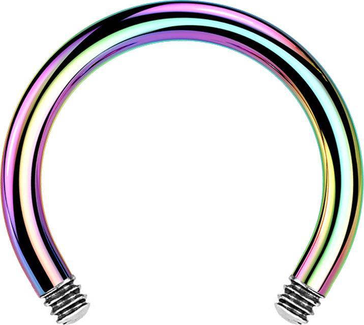 Actual product image Star Piercing Micro Circular Barbell Bar coloured (without brass)