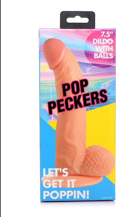 Image du produit Pop Peckers Poppin Dildo 19 cm - Beige