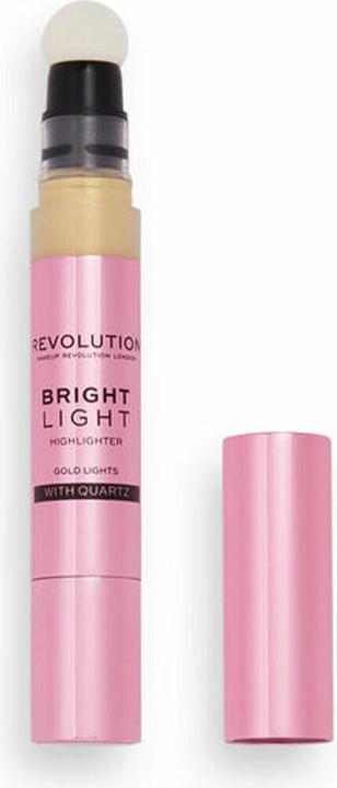 Actual product image Makeup Revolution Bright Light Liquid Highlighter Gold Lights 3ml (Gold Lights, Highlighter)