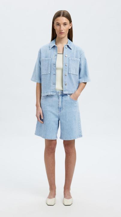 Image du produit Selected Homme High Waist Jeansshorts (Bande de fréquences 38 (2600 MHz))