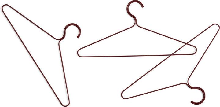 HAY Set of 3 Colour Hanger - Maroon Red