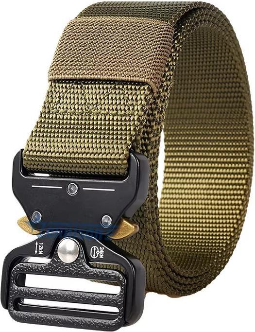 Swissdetector Verstellbarer taktischer Gürtel - Militärstil - Quick Release - Grün