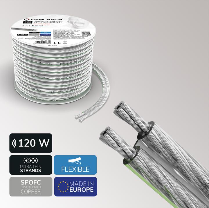 Immagine prodotto Oehlbach Cavo per altoparlanti 2x1,5mm² 4m (4 m, 1.50 mm².)