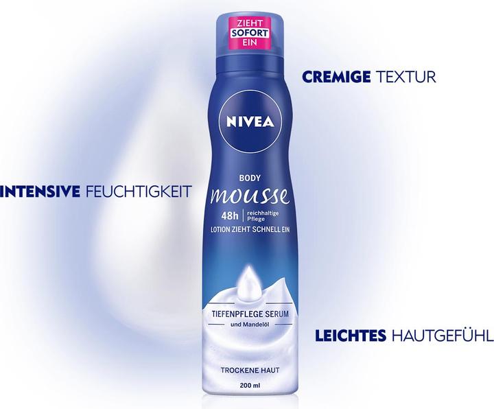 Produktbild NIVEA Body Mousse Reichhaltige Pflege (Körpercreme, 200 ml)