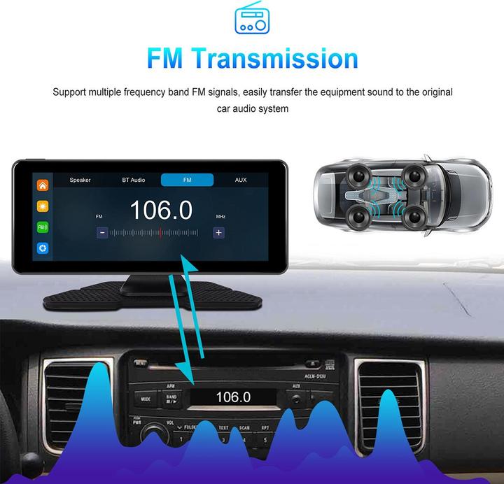 Produktbild Avizar 6,86" 4K CarPlay Rückfahrkamera Display