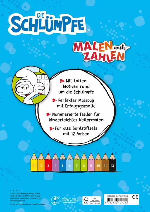 Produktbild Ravensburger Die Schlümpfe: Malen nach Zahlen ab 5