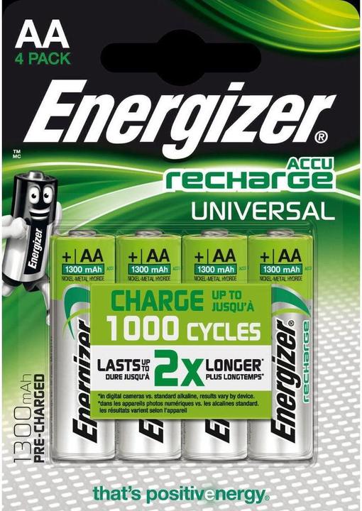 Produktbild Energizer Recharge Universal (4 Stk., AA, 1300 mAh)