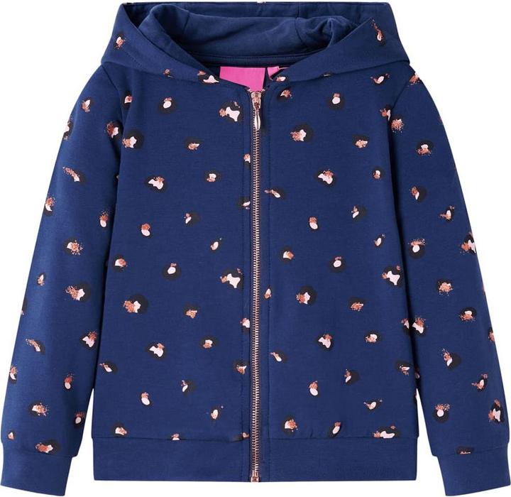 VidaXL Kinder-Kapuzenpullover Marineblau 128,Material: 95 (128)