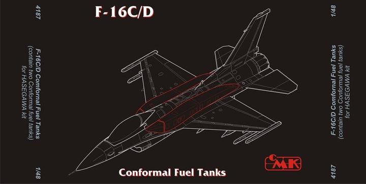 Produktbild CMK F-16C/D Conformal Fuel Tanks für Hasegawa-Bausatz