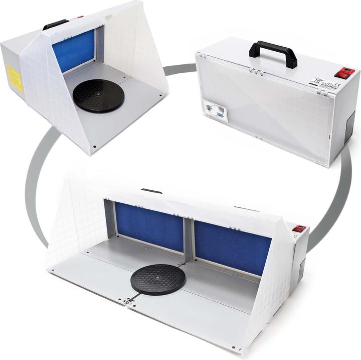 Image du produit Wiltec Système d’aspiration Airbrush 4m³/min Set Accessoires Aréographie Brouillard de peinture Filtre