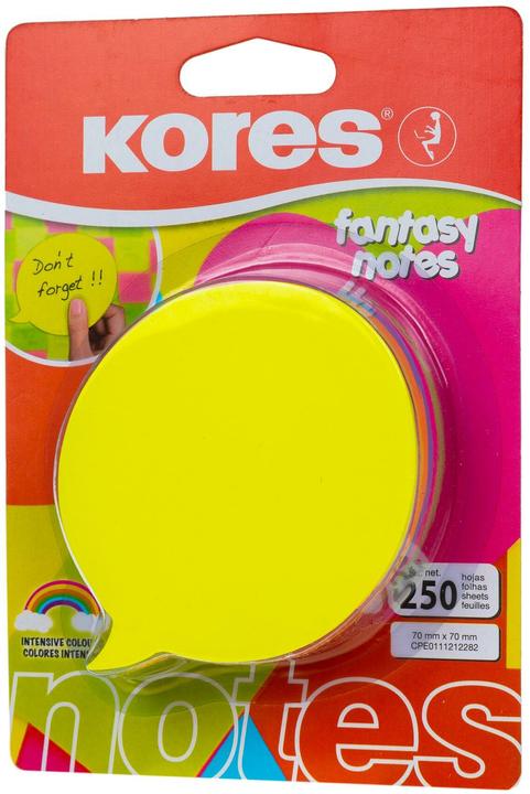 Produktbild Kores Notizzettel Sprechblase 7 x 7 cm, Mehrfarbig (7 x 7 x 11 cm)