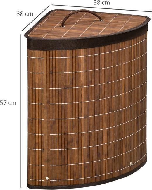 Produktbild Swisshandel24 Wäschekorb 55L Wäschesammler Wäschebox mit Deckel, Griff, Waschekorbsammler, Wäschesortierer mit her (55 l)