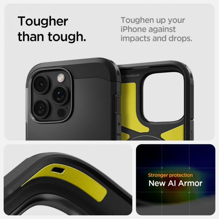 Produktbild Spigen Tough Armor MAG iPhone 16 Pro MagSafe czarny/black ACS08146 (Apple iPhone 16 Pro)