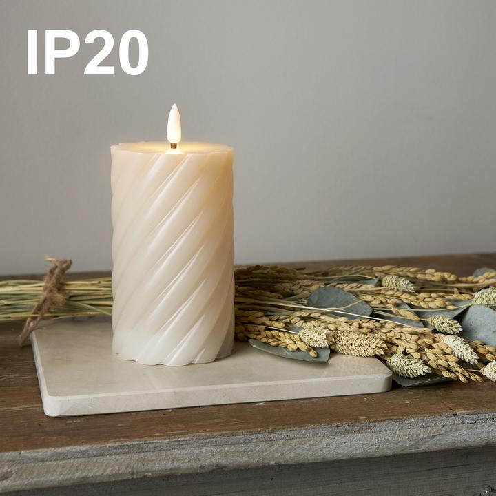 Produktbild Star Trading LED Kerzen mit Timerfunktion | Stumpenkerzen Beige | LED Kerze mit Timer | LED Stumpenk (1 x)