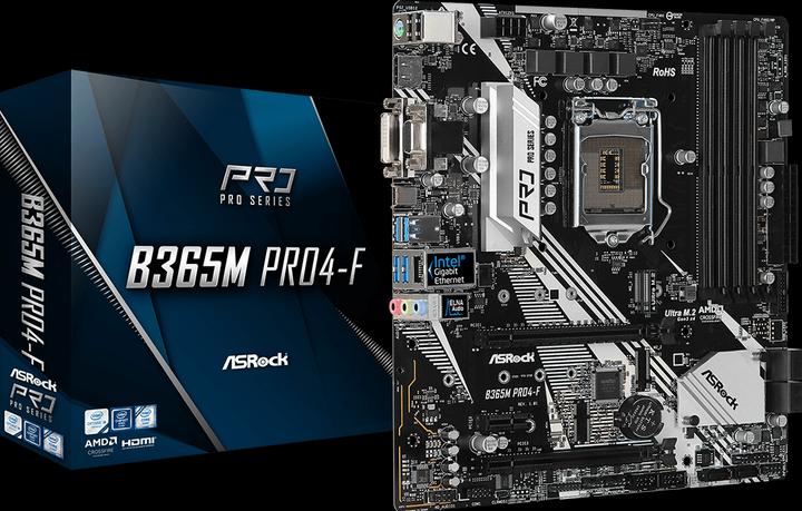 Actual product image AsRock B365M Pro4 (LGA 1151, Intel B365, mATX)