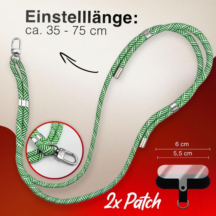 Productafbeelding Nalia HoldMe Lanyard Handykette – Universal Trageband für Smartphones - Verstellbar, Soft & Elastisch