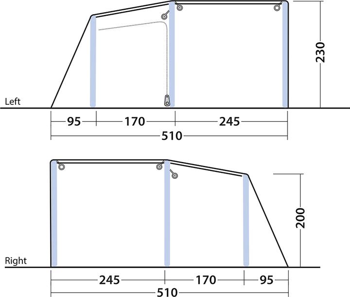 Produktbild Outwell Tunnelzelt Maryland 5 Air (Tunnelzelt, 27.50 kg, 5 Personen)
