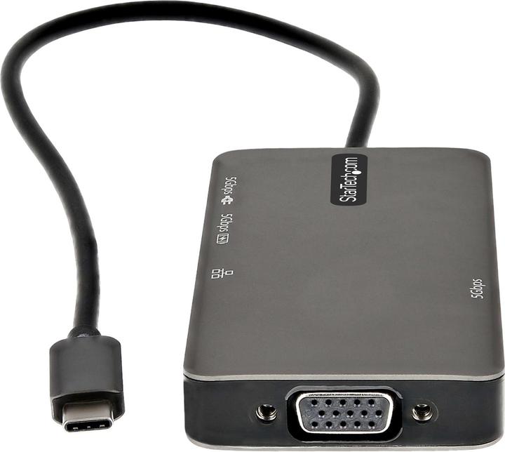 Produktbild StarTech USB-C Multiport Adapter - USB-C auf HDMI oder 1080p VGA - USB Typ-C Mini Dock mit Power Delivery (USB-C, 6 Ports)