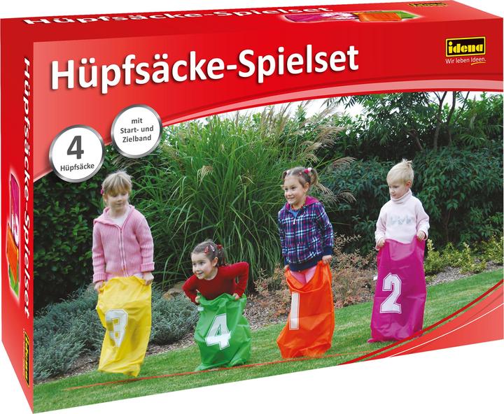 Idena Jeu de sacs gonflables avec bande de départ/d'arrivée