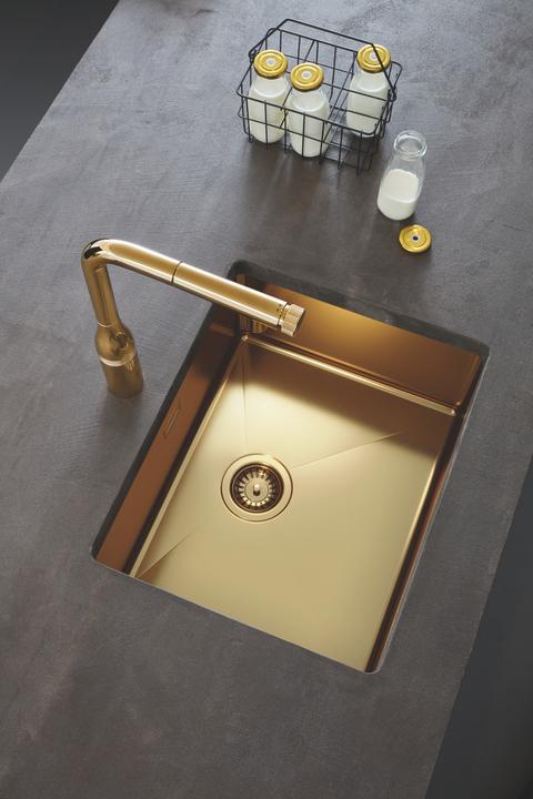 Produktbild Grohe Unterbauspüle K700, 540x440mm cool sunrise gebürstet (Unterbauspüle, 45 cm, 55 cm)