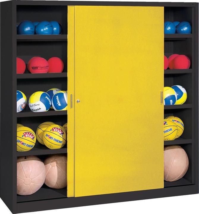 Immagine prodotto C+P Armadio a sfera (HxLxP: 195x190x60 cm, con porte scorrevoli in lamiera piena, tipo 4)