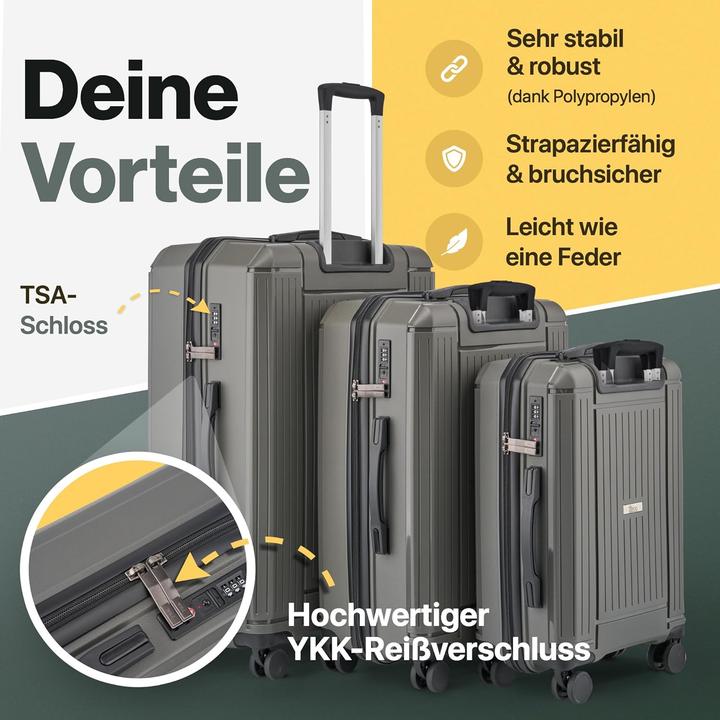 Produktbild PCG The Hard Case Hartschalenkoffer mit TSA Schloss und 4 Rollen (58 l, M (50 - 90l))