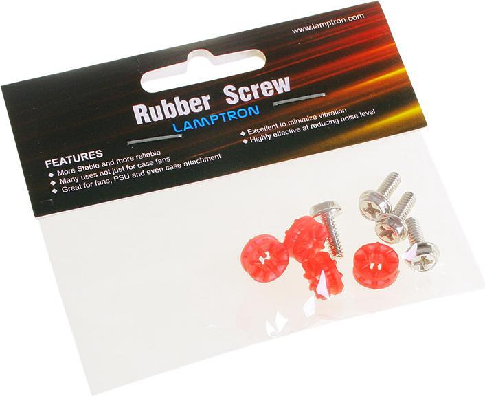 Actual product image Lamptron HDD Rubber Screws PRO - red