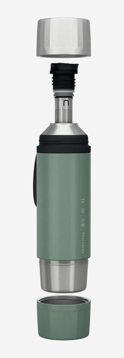 Immagine prodotto Quechua Pallone sottovuoto da 1 litro in acciaio inox chiusura rapida Hiking - MH900 (1 l)