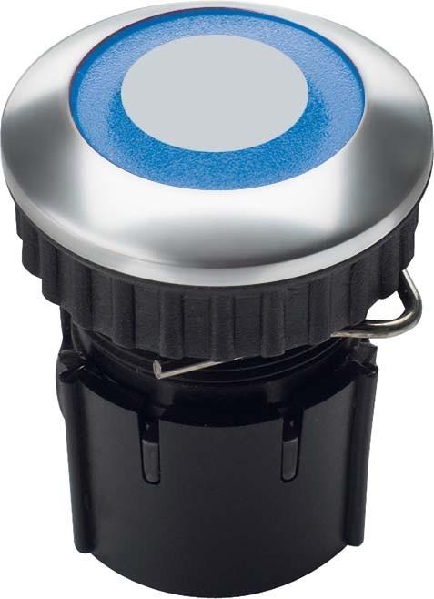 Produktbild Urmet GRO PROTACT 240 LED Klingeltast.LED-Ring blau Alu EV1 / Kunstst.blau max. 24V/=
