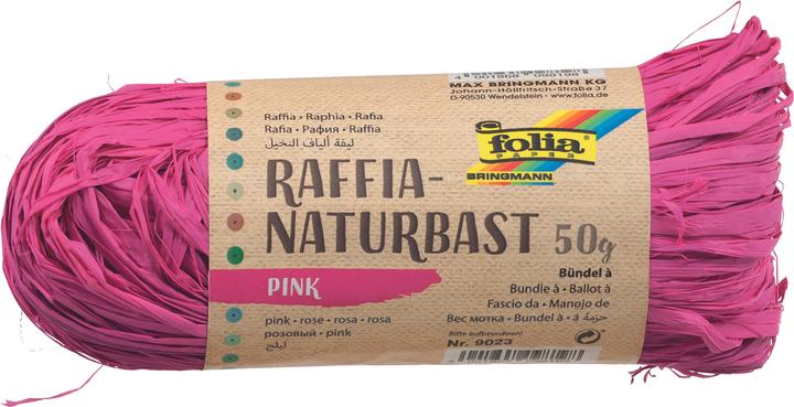 Image du produit Folia Raphia naturel rose mat 0,5 mm x 50,0 g (Ruban, 1 x)