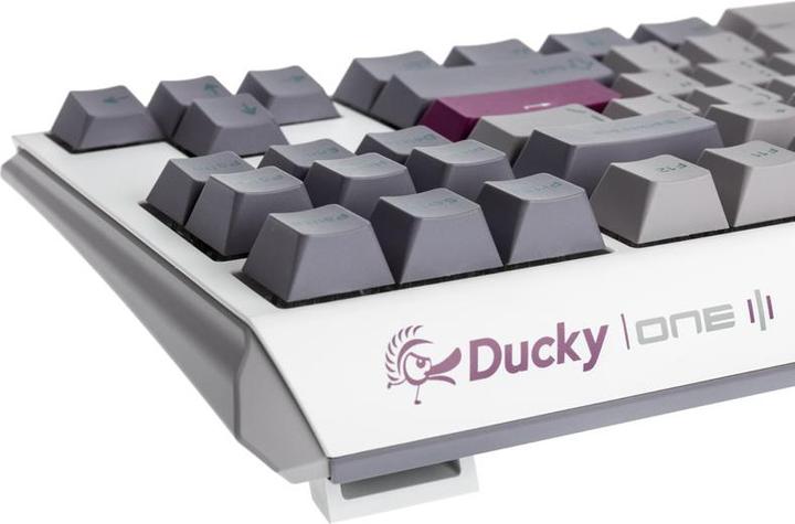 Actual product image Ducky One 3 Mist Grey TKL Gaming Keyboard, RGB LED - MX-Speed-Silver (US) (US, Cable)