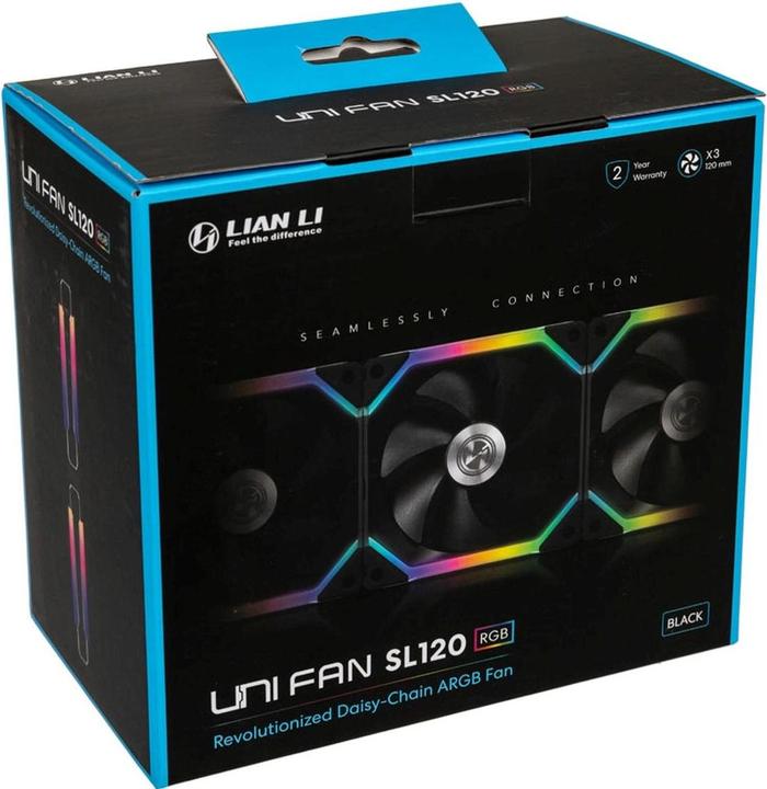 Immagine prodotto Lian-Li VENTILATORE UNI FAN SL120 RGB PWM, confezione da 3 pezzi (120 mm, 3 x)