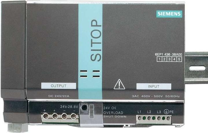 Actual product image Siemens DIN-rail power supply unit (DIN-rail
