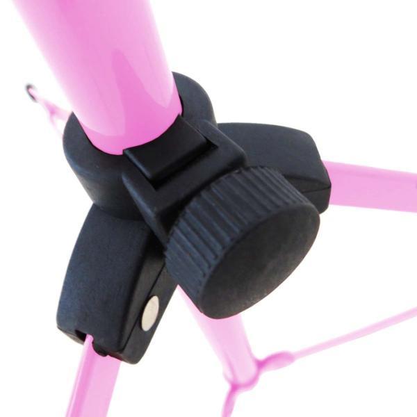Actual product image keepdrum MUS2PK music stand pink with 4 music clamps