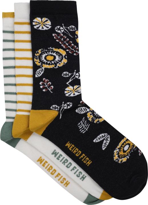 Actual product image Weird Fish Womens/Ladies Parade Patterned Socks (Pack of 3) (pack of 3, 37 - 40.5)