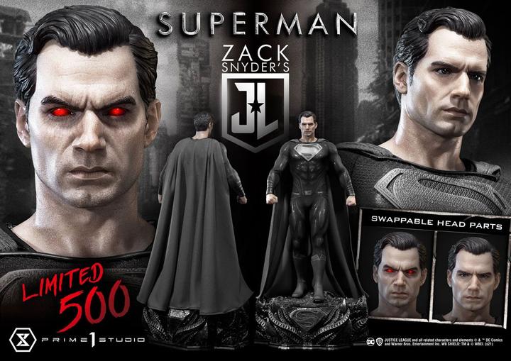 Produktbild Prime 1 Studio Justice League statuette Superman Black Suit Edition 84 cm