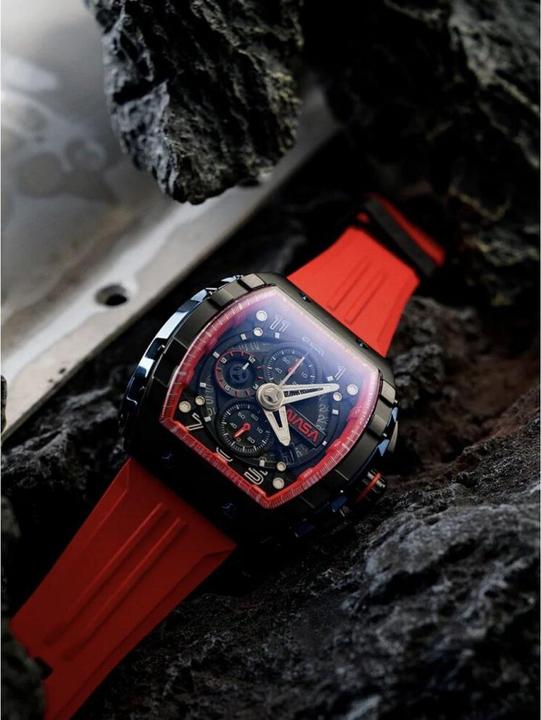 Actual product image Nubeo NB-6024-NAS-03 Men's watch Magellan NASA Chronograph Limited 48mm 5ATM